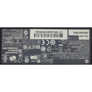 ADAPTADOR AC HP / NUMERO DE PARTE PA-1650-32 / 671296-001 / INPUT: 100-240 VAC 50/60HZ / OUTPUT: 19.5 VDC 3.33A	